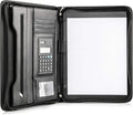 cossini Premium Business portafolios/portadocumentos de piel sintética con cierre y funda interior para tablet de 10.1 pulgadas (Bonos: Libreta de notas, calculadora, bolígrafo y eBook)