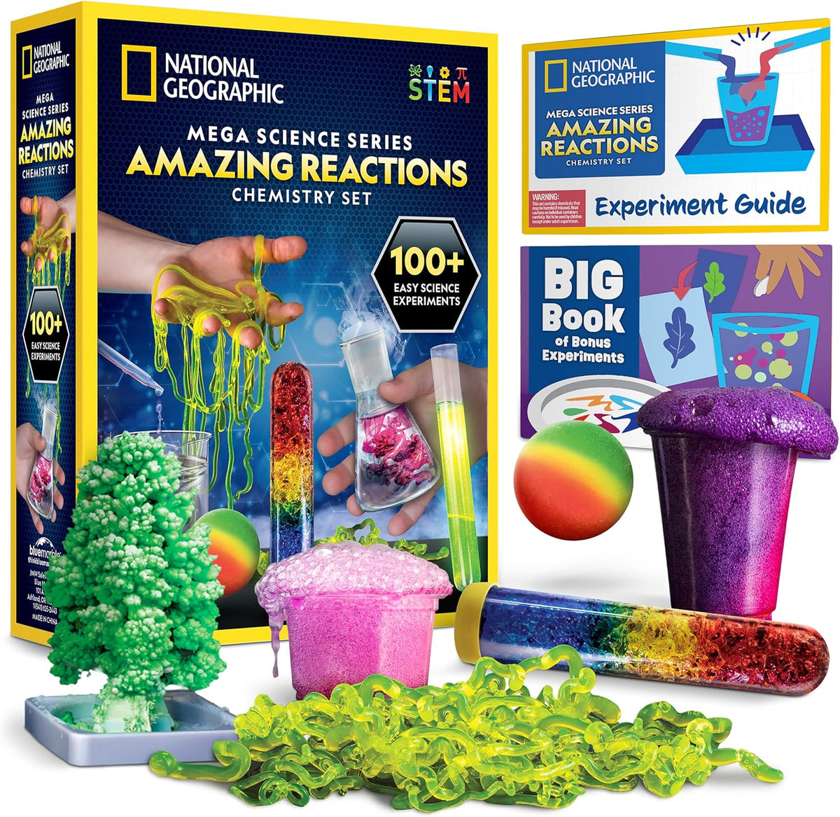 National Geographic Amazing Chemistry Set con 100+ Experiments Ages 8-12