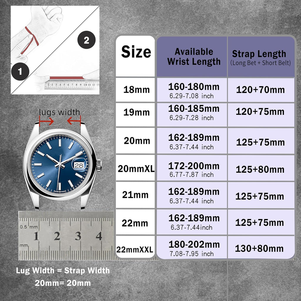 Correa de reloj de cuero italiano de la Toscana, cuero genuino de grano superior curtido con vegetales naturales, 18 mm, 19 mm, 20 mm, 21 mm, 22 mm, XL, XXL, de liberación rápida, correas de