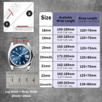 Correa de reloj de cuero italiano de la Toscana, cuero genuino de grano superior curtido con vegetales naturales, 18 mm, 19 mm, 20 mm, 21 mm, 22 mm, XL, XXL, de liberación rápida, correas de