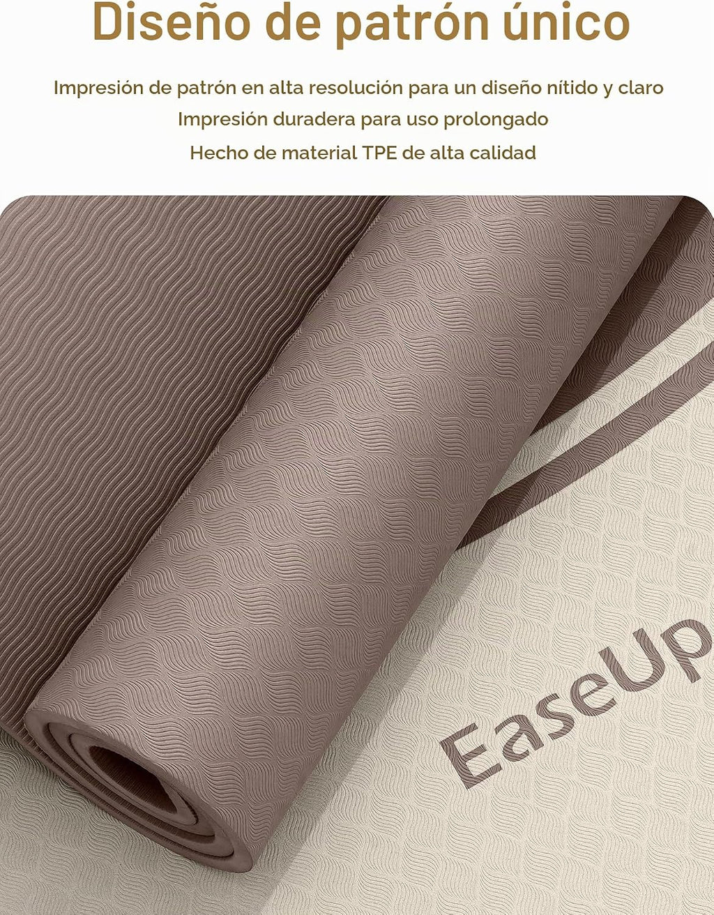 EaseUp Tapete de yoga de 0.394 in de grosor, 73 x 31.5 pulgadas, extra