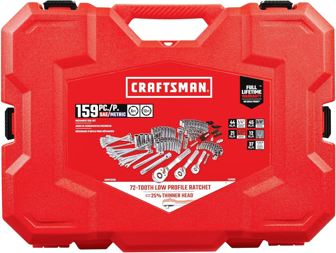 CRAFTSMAN Juego de llaves, 159 piezas de llaves de tubo hexagonal p...