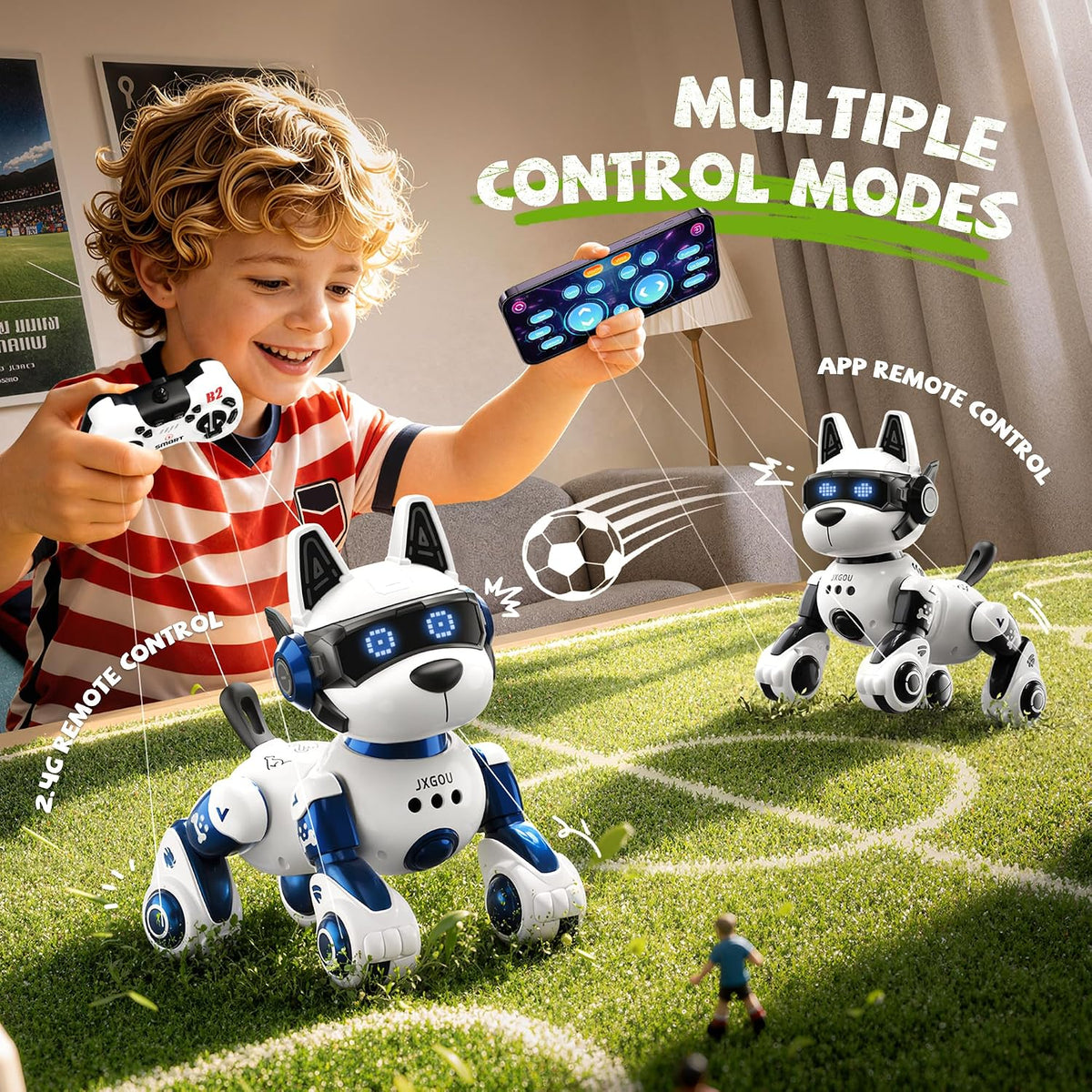 Perro robot inteligente, 2.4GHz control remoto robot perro juguetes para