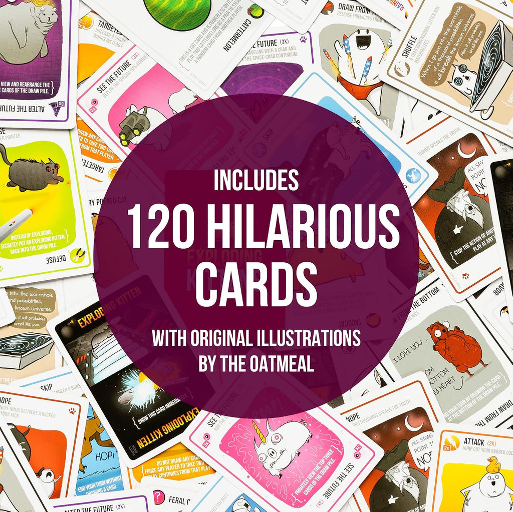 Exploding Kittens Paquete de fiesta, 2-10 jugadores, juego de cartas a