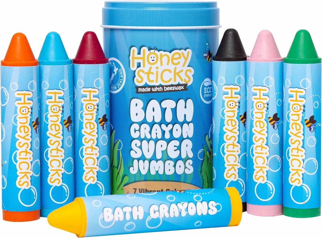 Honeysticks Crayones de baño súper jumbo no tóxicos para