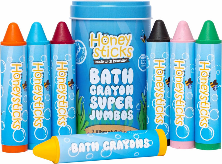 Honeysticks Crayones de baño súper jumbo no tóxicos para