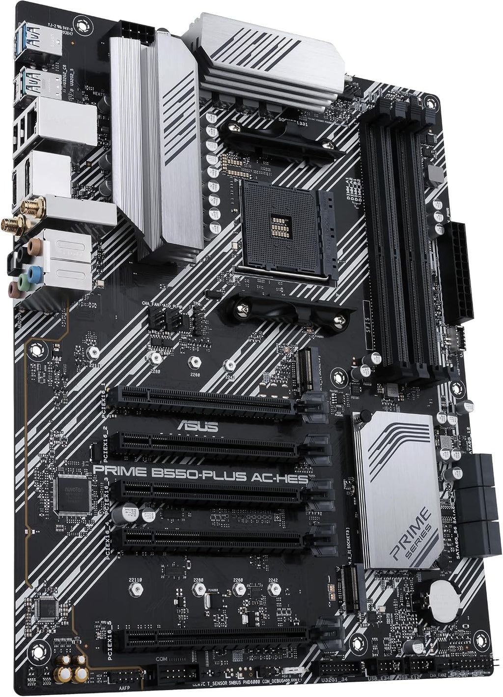 ASUS Prime B550-PLUS AC-HES AMD AM4 (3ª generación Ryzen) ATX placa, B550-Plus AC|M.2x2|D4|WiFi5
