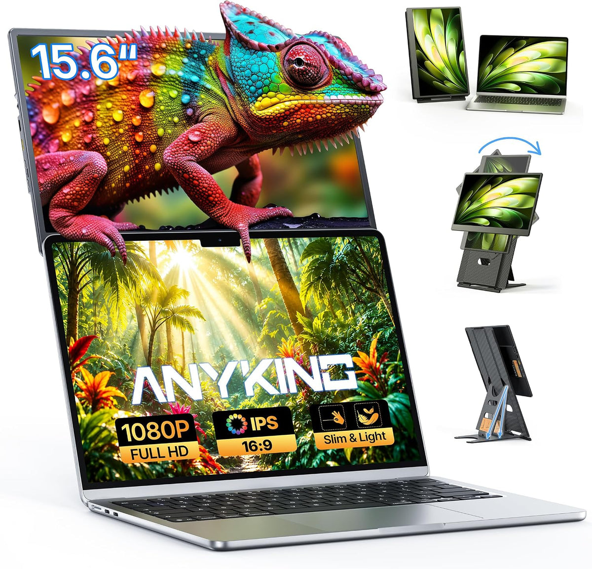 Extensor de pantalla para laptop de 15.6", 5 modos y monitor portátil
