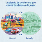 SYNARRY Rompecabezas de piso de transporte para niños de 3 a 5 años, grande