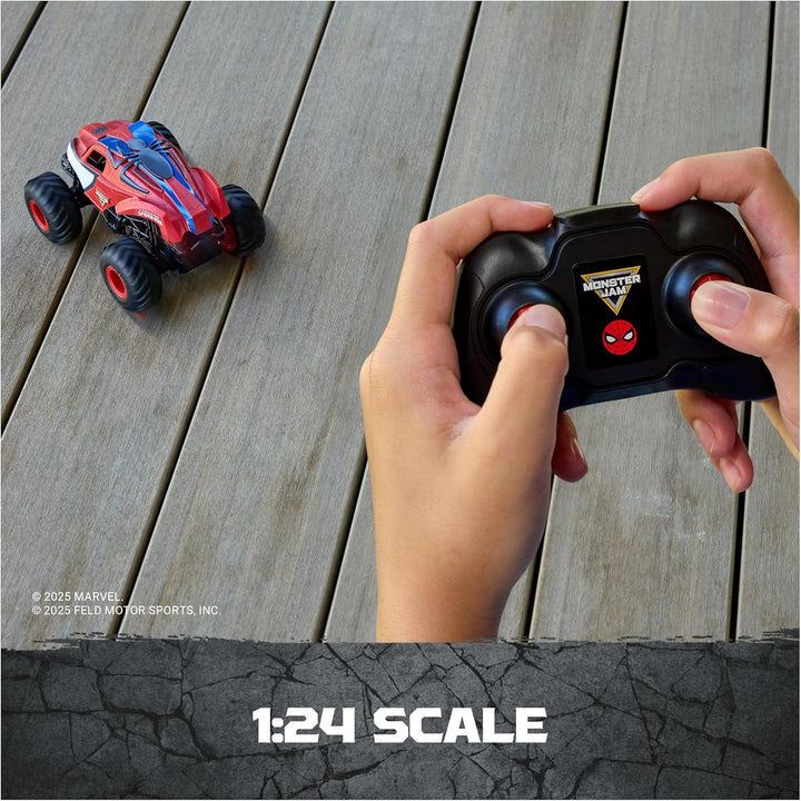 Monster Jam, Marvel The Amazing Spider-Man RC Monster Truck, 1:24 S...