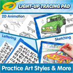 Crayola Almohadilla de trazado iluminada: proyector de dibujo y trazado azul, para niños, mesa de caja de luz para bocetos, juguetes para niños, regalo para niñas y niños, a partir de 6 años