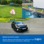 Tapo Cámara de seguridad inalámbrica MagCam 2K+ para exteriores con solar, Blanco, SolarCam