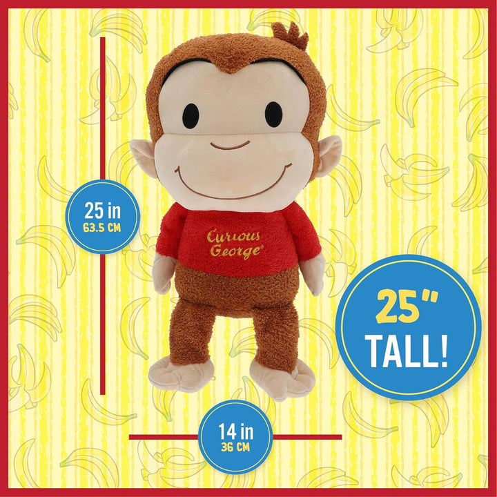 Curious George Cuteeze - Mono de peluche de animal de peluche, boni...