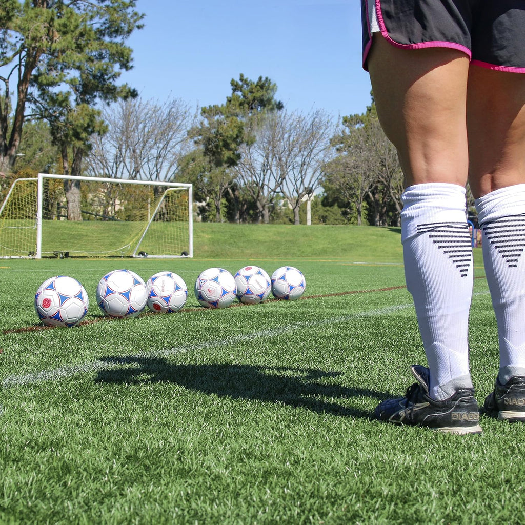 GoSports Premier balones de fútbol - Venta individual o paquete de 6 - Tamaños 3, 4, 5, con bomba para balón