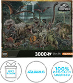 AQUARIUS Jurassic World - Rompecabezas de 3000 piezas con tabla de tallas de dinosaurios