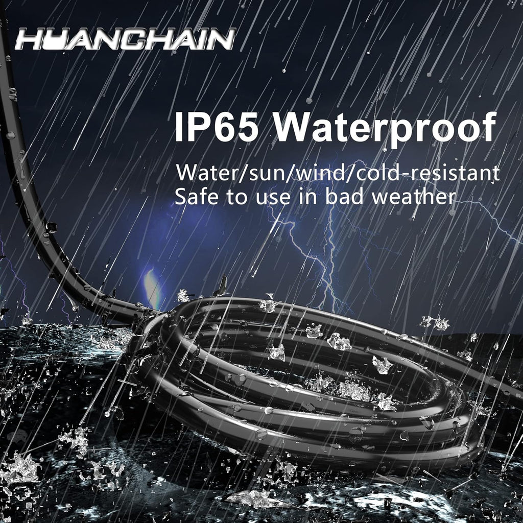 HUANCHAIN Cable de extensión negro de 50 pies, calibre 16, cable eléctrico