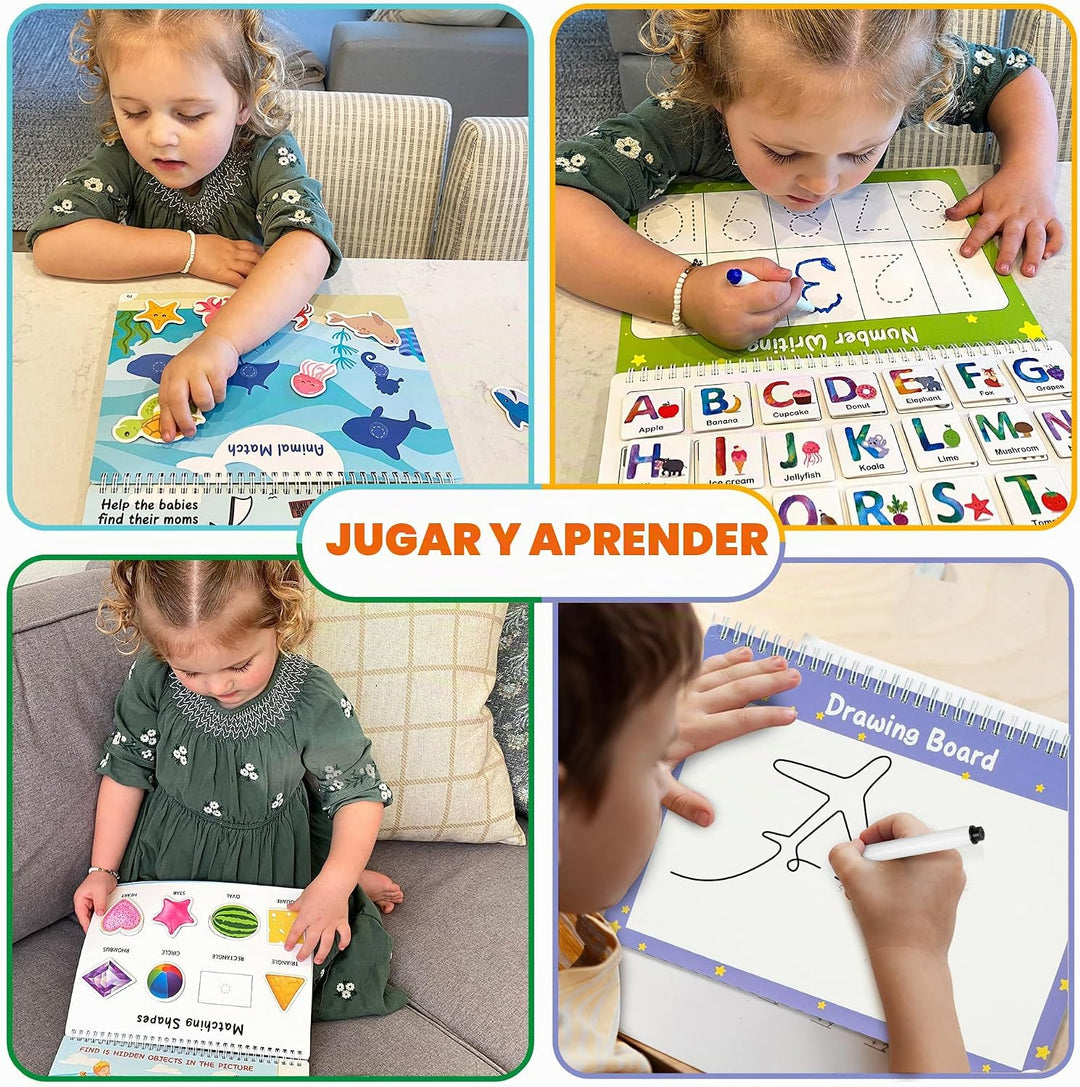 BenBen Libro de actividades para niños pequeños, 30 páginas, preens...