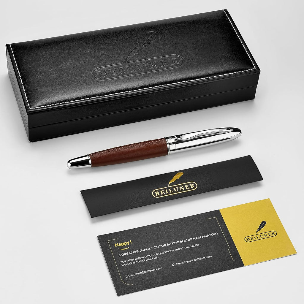 BEILUNER - Bolígrafo de cuero exquisito, aspecto elegante, lujoso