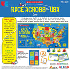 University Games, Scholastic Race Across the USA Juego de Mesa, Juego de Aprendizaje de Geografía para Niños y Familias, para 2 a 4 Jugadores a partir de 8 Años en Adelante