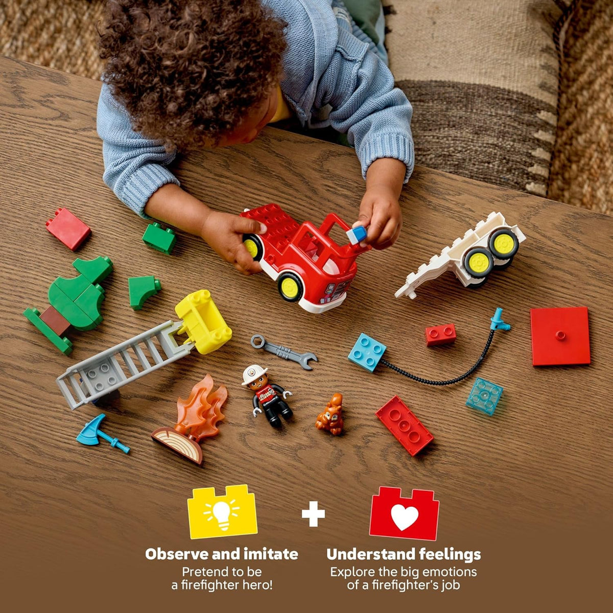 LEGO DUPLO - Camión de bomberos con manguera y juguete de