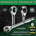 SK Juego de llaves de vaso de 3/8" con trinquete 216-P, 41 piezas