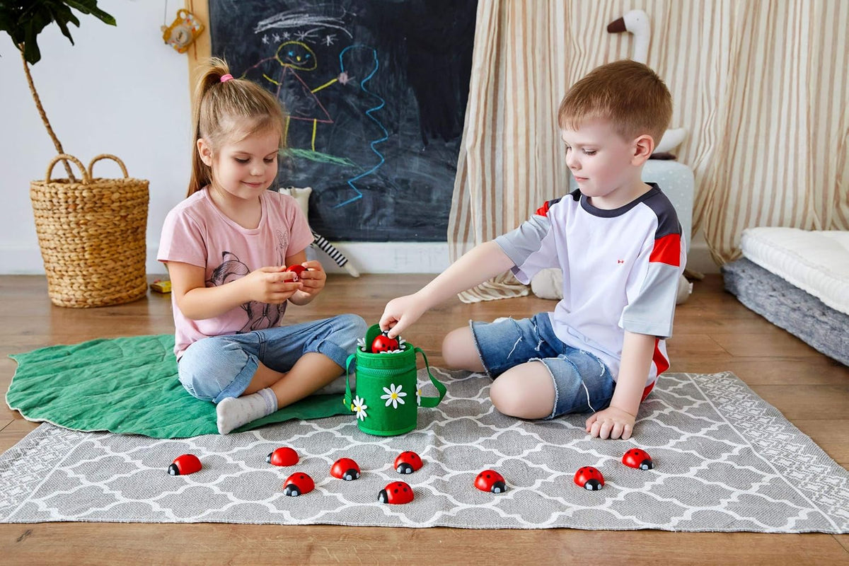 Contar mariquitas – Juguete Montessori de madera para niñas