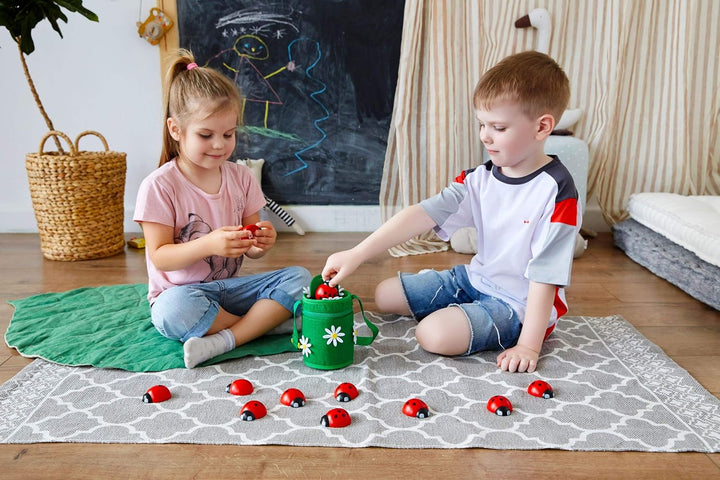 Contar mariquitas \u2013 Juguete Montessori de madera para niñas de...