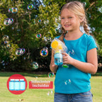 JOYIN 3 paquetes de pistolas de burbujas con 3 soluciones, máquina sopladora automática de burbujas para niños, recuerdos de fiesta, juguete de verano, cumpleaños, actividades al aire libre e interior