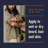18.21 Man Made Aceite para cabello, piel y barba para hombres, 4 ar...