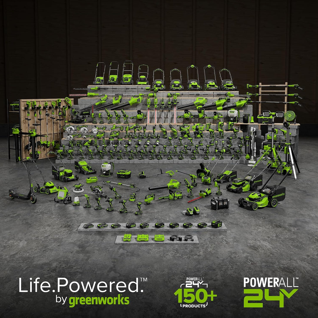 Greenworks Inflador de neumáticos inalámbrico de 24 V, compresor de...