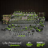 Greenworks Inflador de neumáticos inalámbrico de 24 V, compresor de...