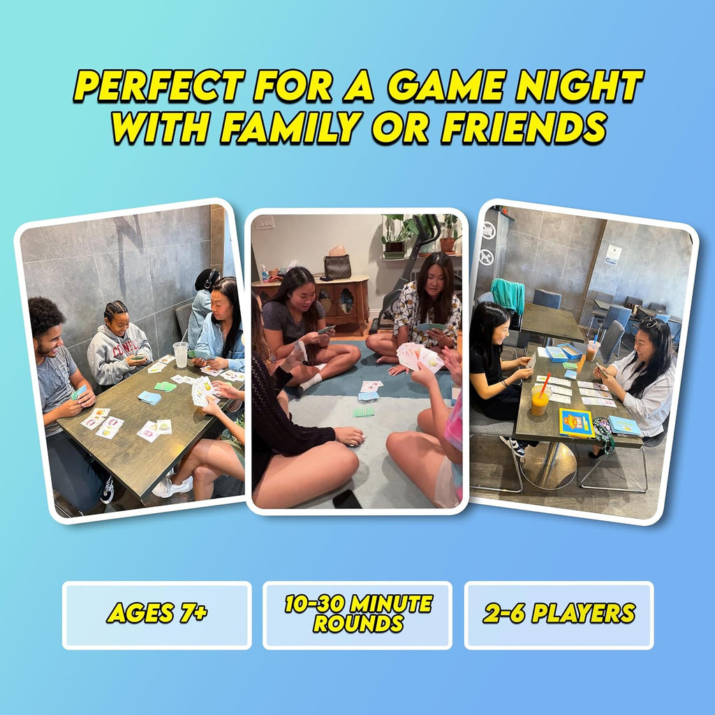 Juego de cartas de comida asiática | Juego de estrategia familiar para adultos, adolescentes y niños | A partir de 7 años | 2-6 jugadores | Tiempo de juego promedio de 10 a 30
