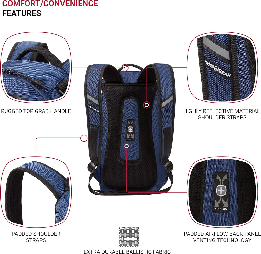 SwissGear 3598 - Mochila estrecha de día, azul marino, (Navy Ballis...