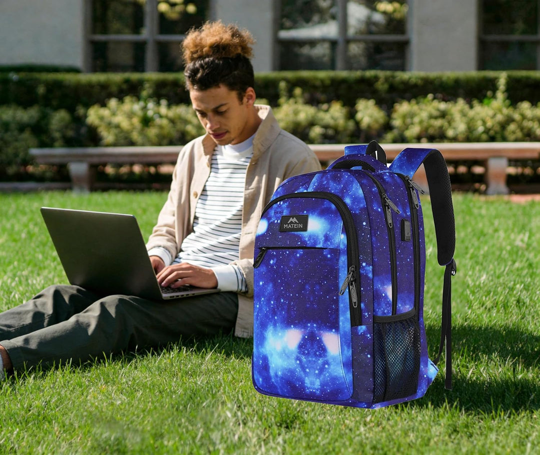 MATEIN - Mochila escolar unisex, antirrobo, para universidad o escu...