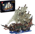 TYCOLE MOC - Juego de construcción de barco pirata con luces, barco de juguete modelo holandés volador, juego de bloques de construcción de barco fantasma, ideal para adultos y adolescentes como regalo de cumpleaños o fiesta (2159 piezas)