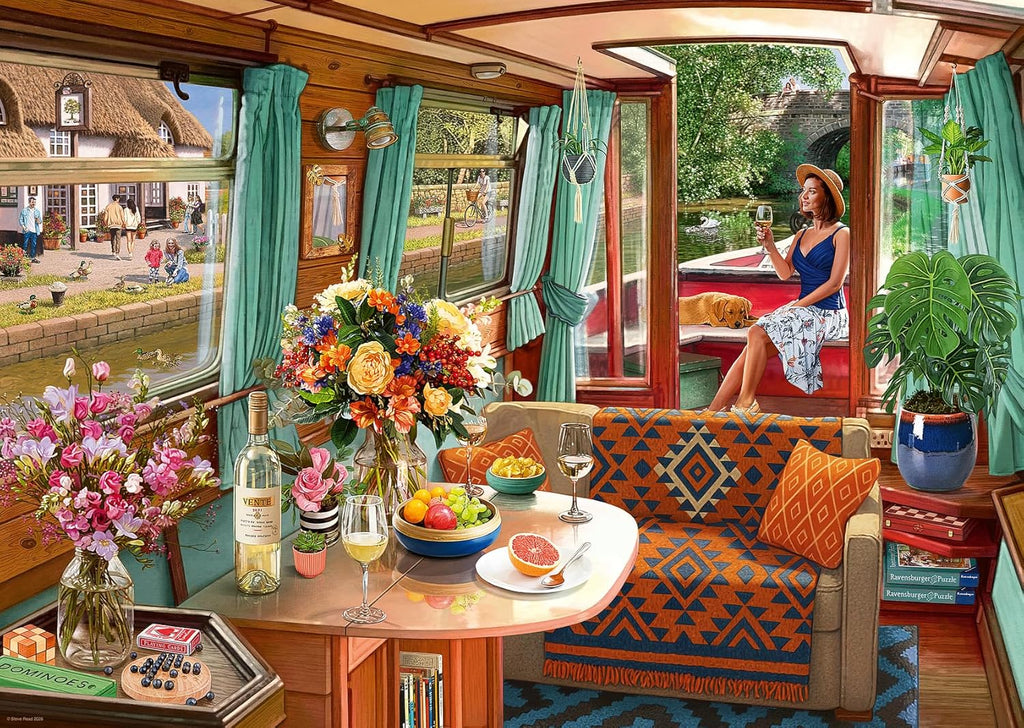 Ravensburger Canal Boat - Rompecabezas de 1000 piezas para adultos