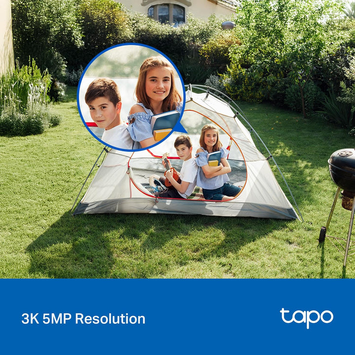 Tapo 3K 5MP Cámara de seguridad Pan\/Tilt para interiores\/exterior...