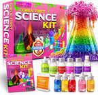 Jim & Gloria Kit de ciencia para niños, experimentos científicos para niños de 5 a 7 y 8 a 12 años, juguete educativo STEM, juego de química con experimentos de volcán, regalo de cumpleaños para niños y niñas, actividad de aprendizaje práctica