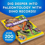 Juego de excavación de fósiles de dinosaurios NATIONAL GEOGRAPHIC y libro de dinosaurios para niños - Excava un fósil de diente de dinosaurio réplica y estudia la paleontología con un libro de