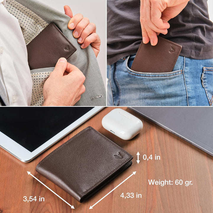 Lavalen Billeteras de cuero suave para hombres UK \u2013 Bloqueo RF...