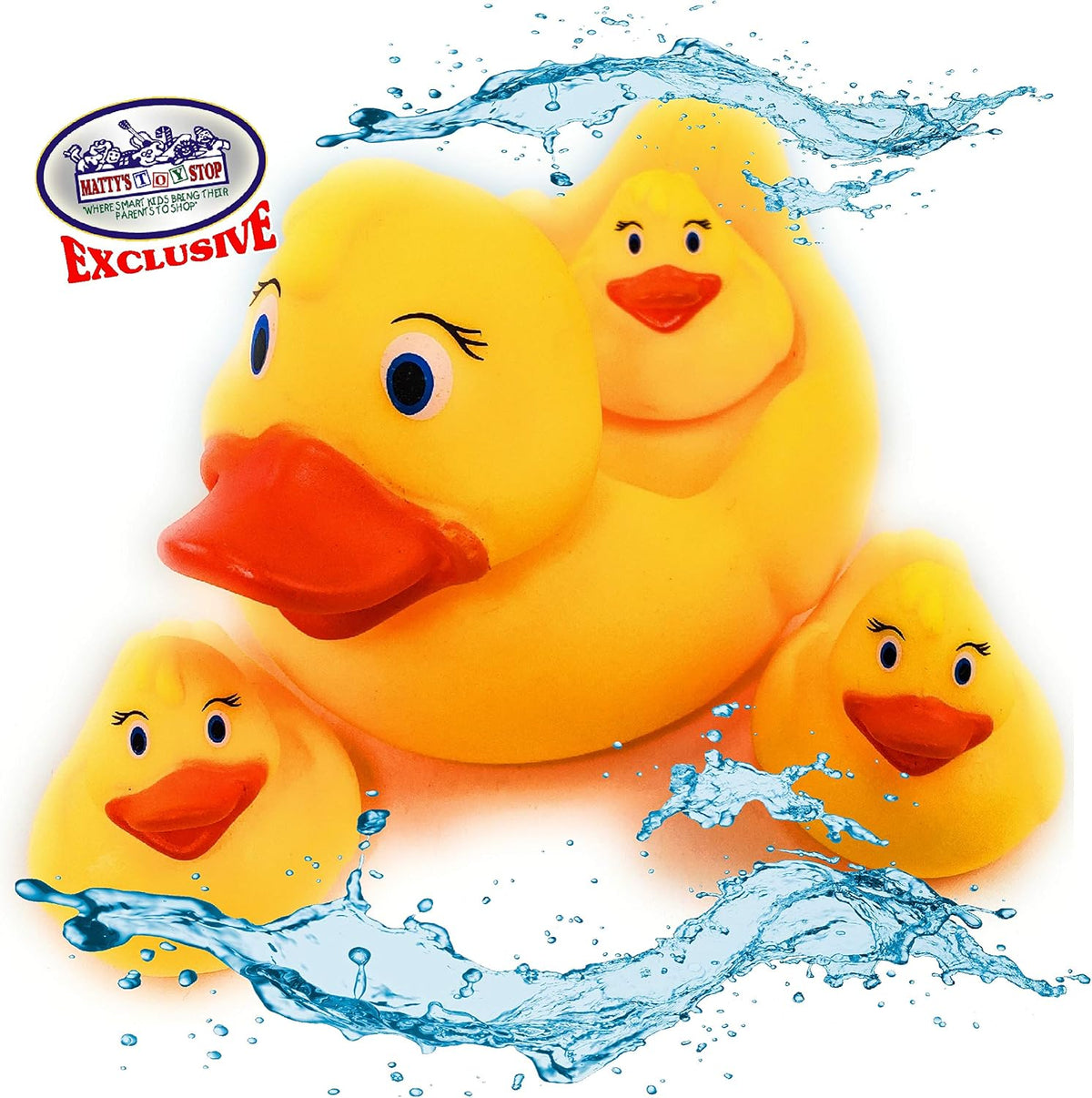 Juego de 119 juguetes de baño de Toy Stop de 119 piezas con pato de goma gigante, calcomanías de baño, espejos, crayones, esponja, mini animales, animales medianos, botes apilables, letras de espuma,