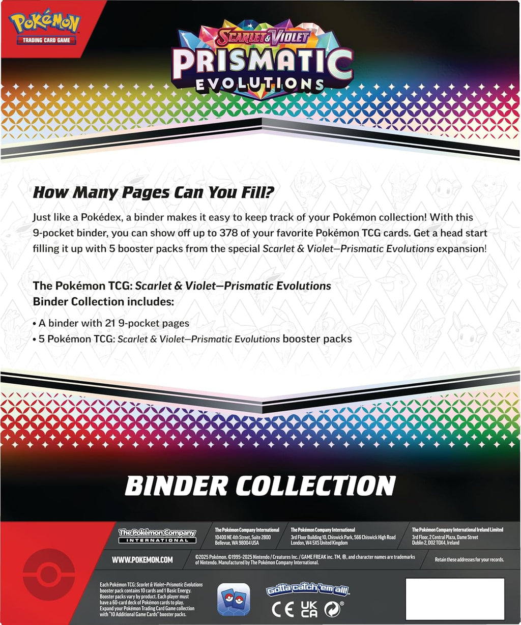 Pokemon TCG: colección de carpetas de evoluciones prismáticas escarlata y violeta