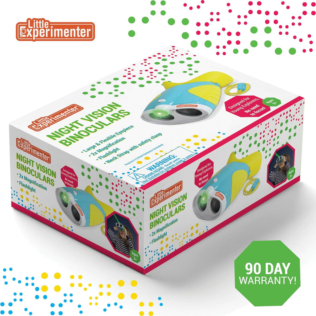 Binoculares de visión nocturna para niños, linterna
