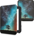 kwmobile Funda Compatible con Barnes & Noble Nook Glowlight 4 / 4e - Funda para eReader - Naturaleza Cósmica Azul/Gris/Negro