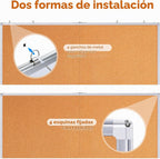 Maxtek Tablero de corcho de 48 x 36 pulgadas, tablero de anuncios grande