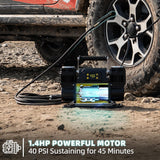 SAMOUT Compresor de aire digital de 12 V, inflador portátil para to...