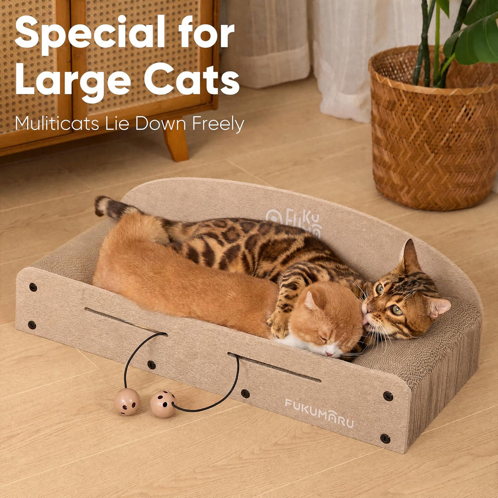 FUKUMARU Cama rascador grande para gatos, sofá rascador para gatos de 26