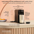 Nespresso Vertuo Up - Máquina de café con espumador de leche, tinta negra