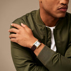 Fossil Reloj de tres manecillas de acero inoxidable de cuarzo Carraway para hombre