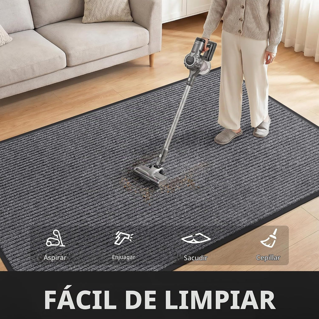 Tapete para puerta delantera, resistente e impermeable, tapete